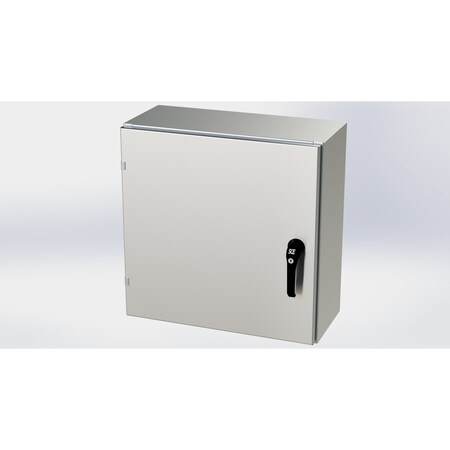 Saginaw Control & Engineering 3 Point Latch with Padlock/Keylock Handle Electrical Enclosures, 24 in H, 10 in D, 24 in W SCE-24EL2410SS6LPPL